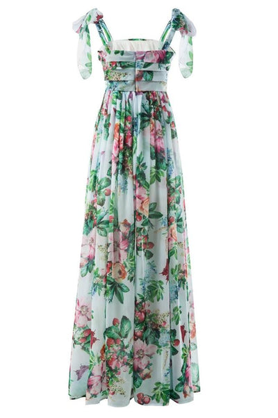 Avelena | Bedrucktes Maxikleid mit Trägern