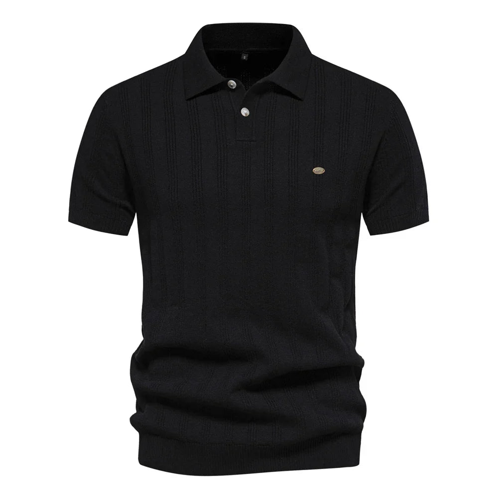 Benles | Stylish Stripe Poloshirt Gestrickt