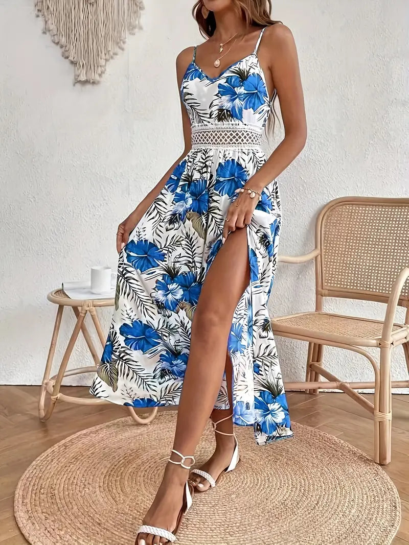 Fayora – Maxikleid mit tropischem Blumenmuster