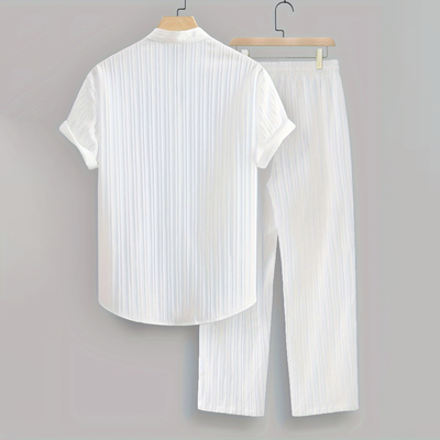 Rosendo - Set für Herren - Elegantes Kurzarmhemd & lässige Hose für bequeme Freizeitmode