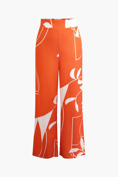 Bailey | Zweiteiler mit Knoten-Top & Bambusprint-Hose