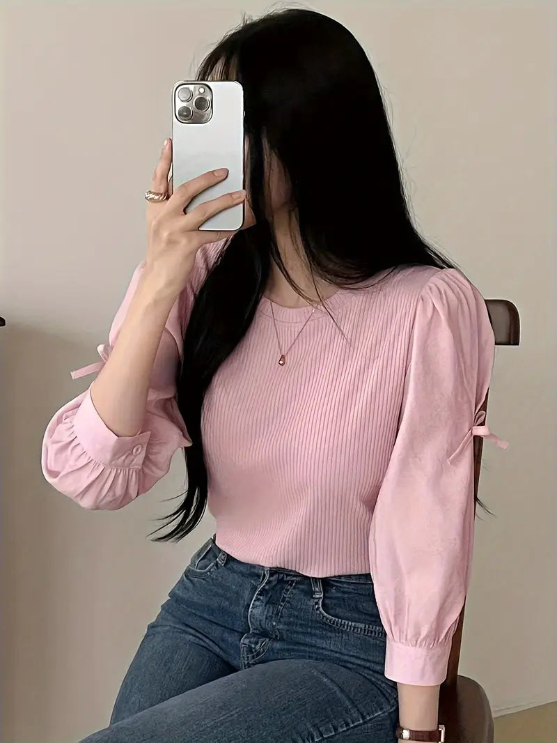 Zafryne – Elegante Bluse mit Puffärmeln