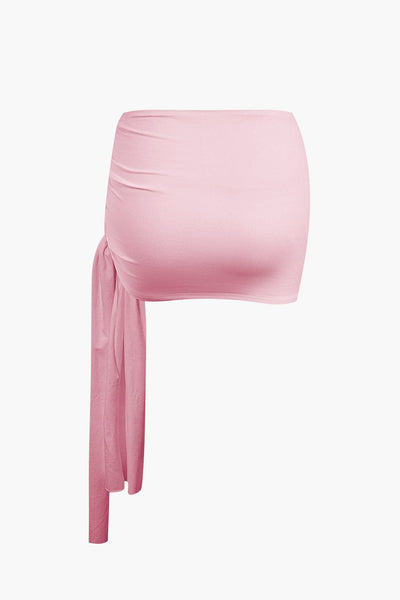 Athena | One-Shoulder Top & Drapierter Minirock – Perfekt für glamouröse Auftritte