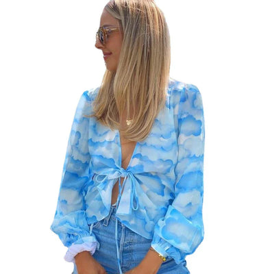 Marika | Trendy lose Chiffon Hemdbluse für Frauen