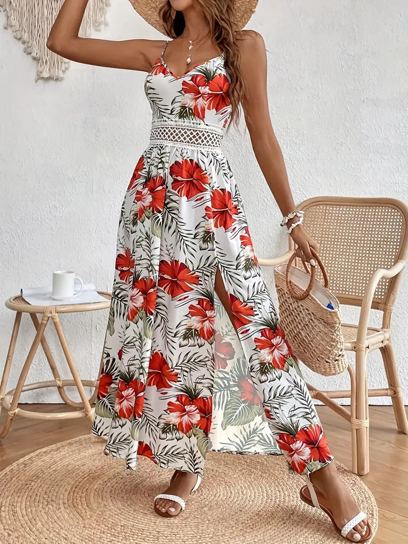 Fayora – Maxikleid mit tropischem Blumenmuster