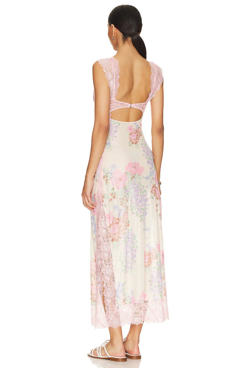 Kaadrie – Kleid mit floralem Spitzenbesatz