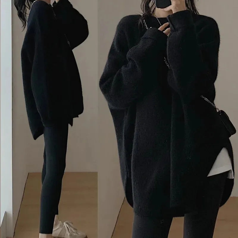 Avelena | Entspannter Raffinierter Pullover mit Rundhalsausschnitt und Tropfenschulter