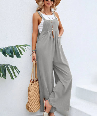 Amara |  Ärmellose Latzhose Casual Jumpsuit