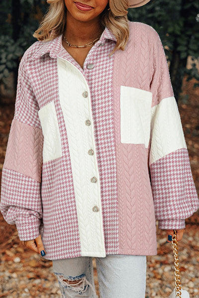 Patchwork-Hemdjacke mit Mustermix | Strukturiert & Lässig | Moderner Stil