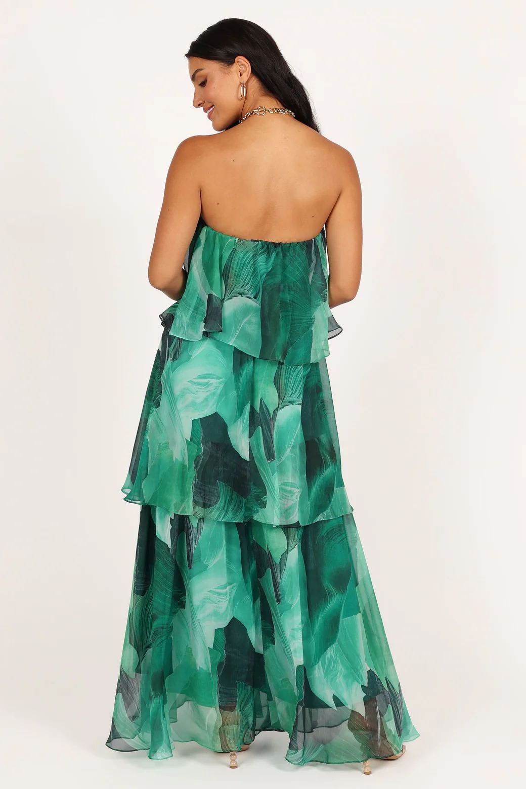 Avelena | Mehrlagiges Trägerloses Maxikleid