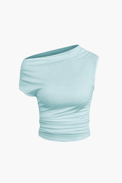 Athena | One-Shoulder Top & Drapierter Minirock – Perfekt für glamouröse Auftritte