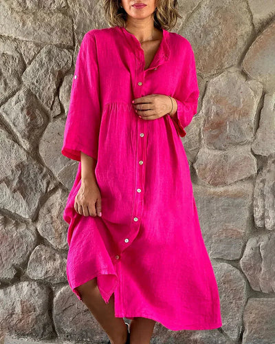 Umbrith – Leichtes Button-Down-Kleid