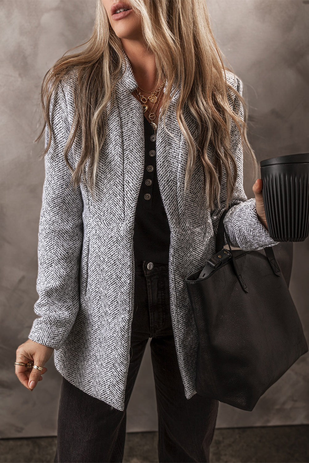 Eleganter Blazer im Fischgrätenmuster | Klassisch & Vielseitig | Herbst-Look