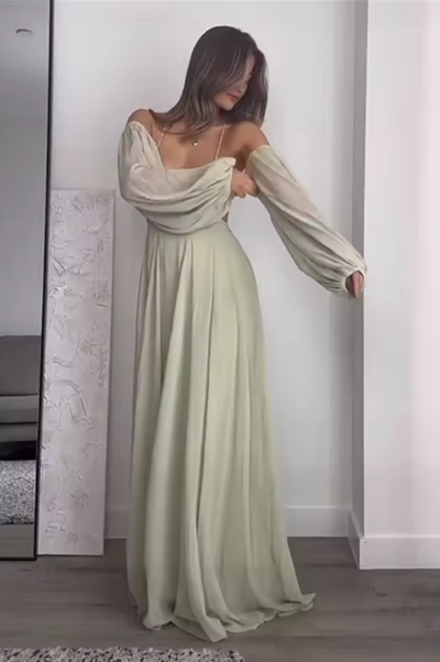 Orlaine – Charmantes Off-Shoulder-Maxikleid
