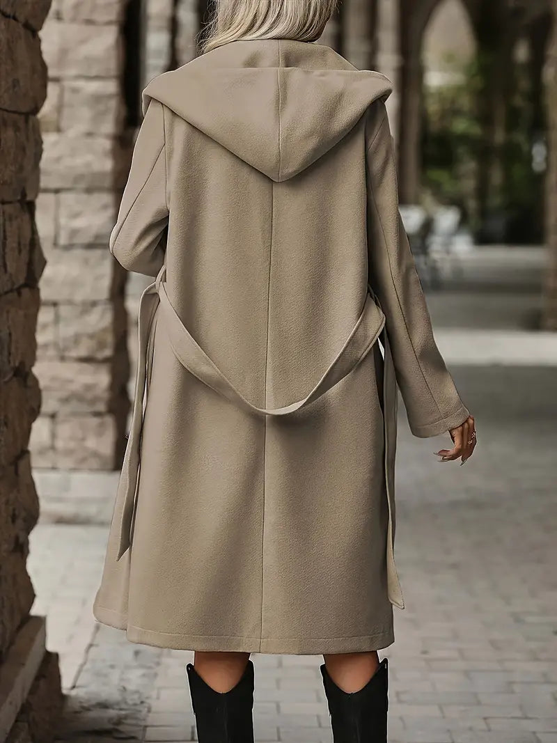 Avelena | Schicker Wickel-Kapuzenmantel mit Taille