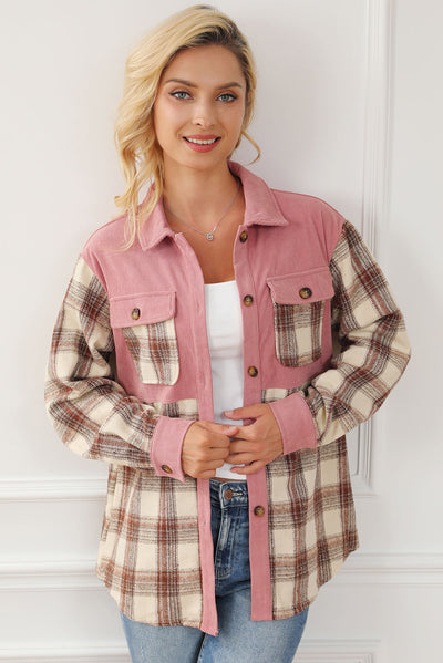 Cord-Hemdjacke mit Karomuster | Weicher Komfort | Lässiger Stil