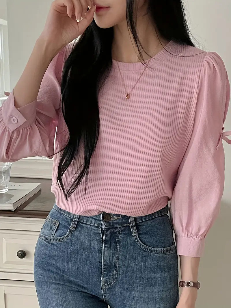 Zafryne – Elegante Bluse mit Puffärmeln