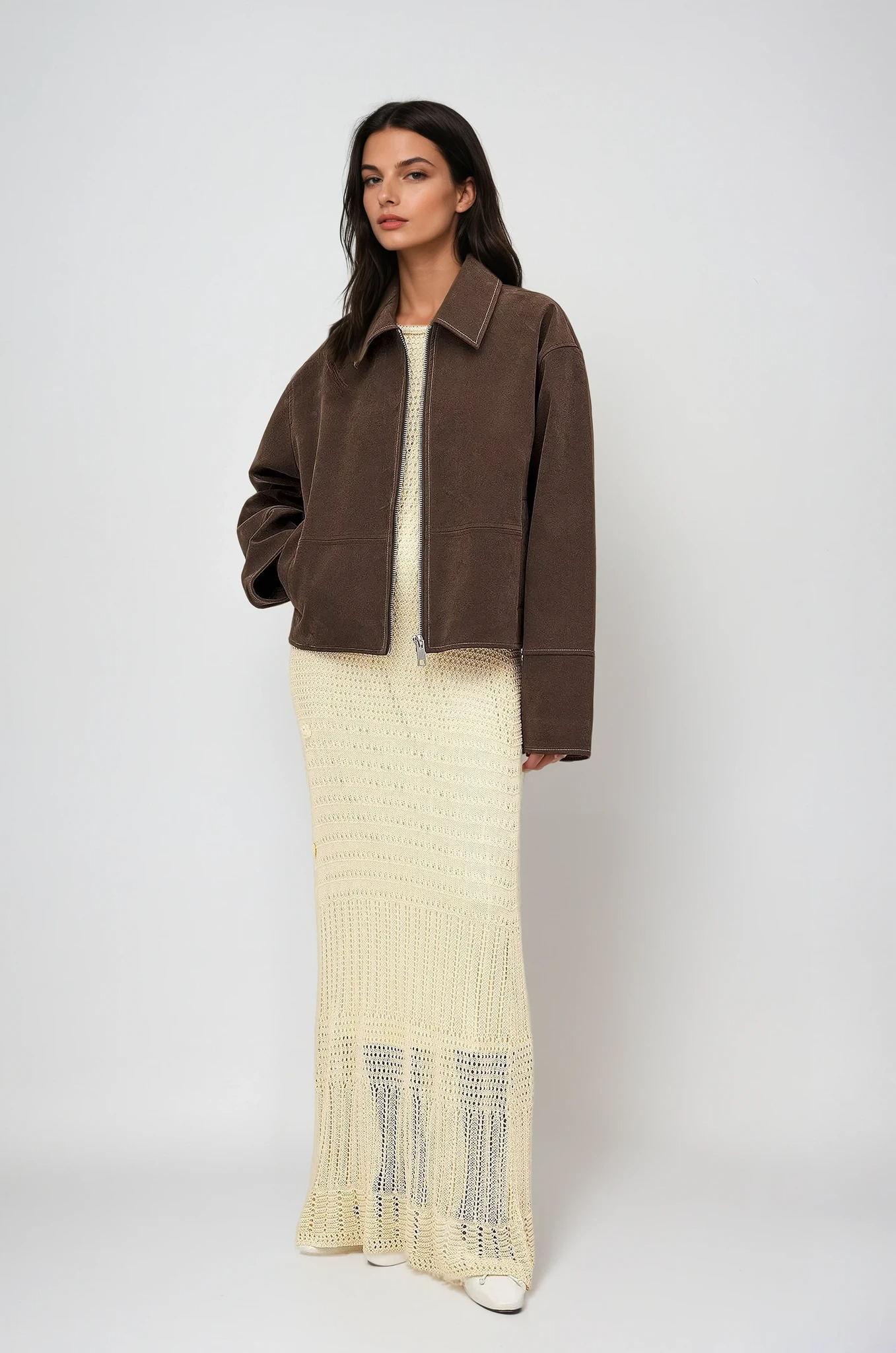 Valira – Kunstwildleder Zip-Jacke