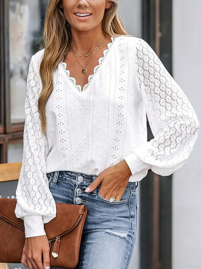 Vaeloria – Elegante Bluse mit Stickerei
