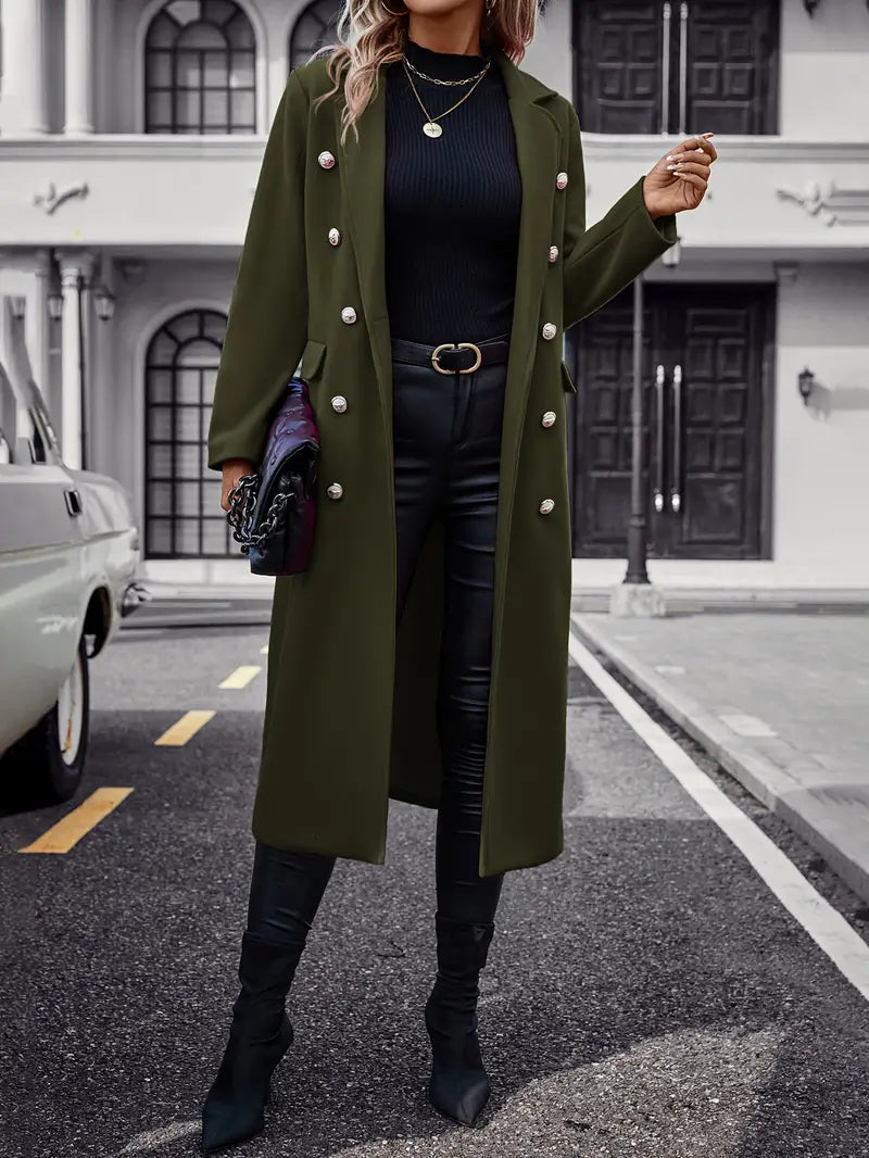 Avelena | Modebewusster Trenchcoat mit Gürtel und Fellbesatz
