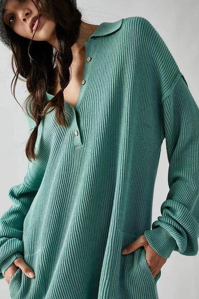 Avelena | Strickoverall mit Knöpfen