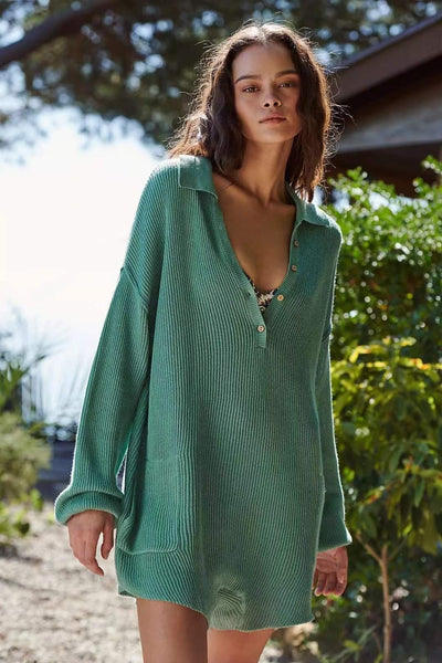 Avelena | Strickoverall mit Knöpfen