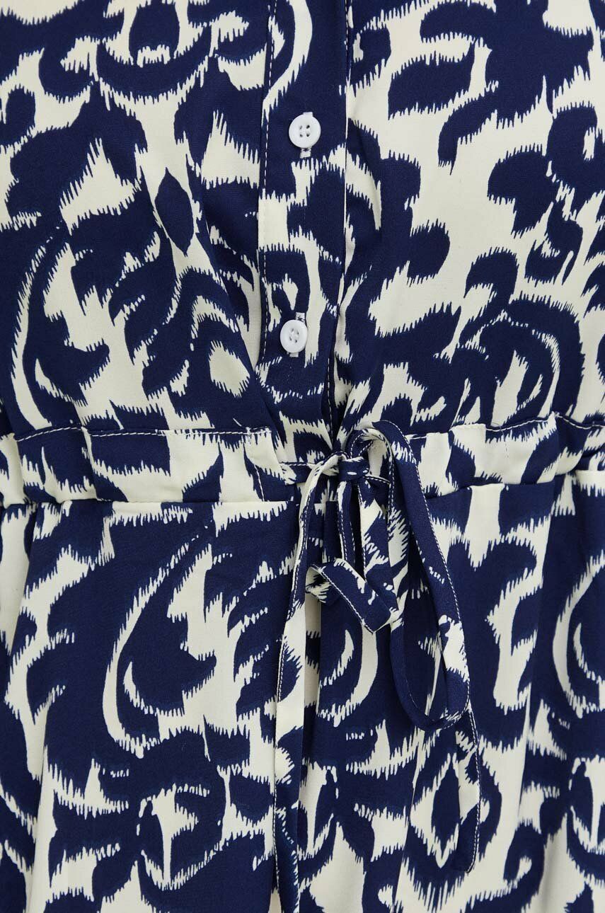 Avelena | Bedrucktes Midi-Hemdkleid mit Kordelzug