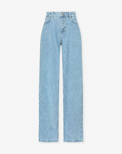Glitzer-Jeans | Strahlender Look | Gerade Passform