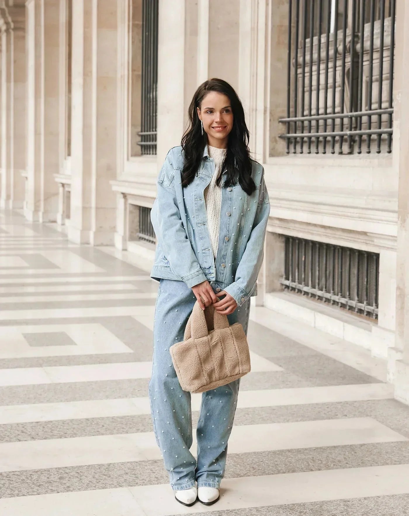 Glitzer-Jeans | Strahlender Look | Gerade Passform