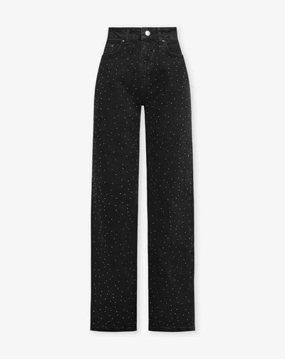 Glitzer-Jeans | Strahlender Look | Gerade Passform