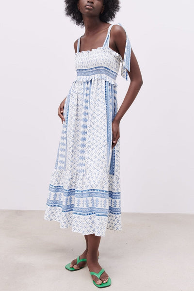 Avelena | Midikleid mit Gerafften Trägern