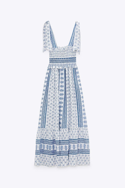 Avelena | Midikleid mit Gerafften Trägern