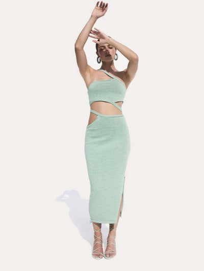 Avelena | Asymmetrie Strickset mit Ausschnitten