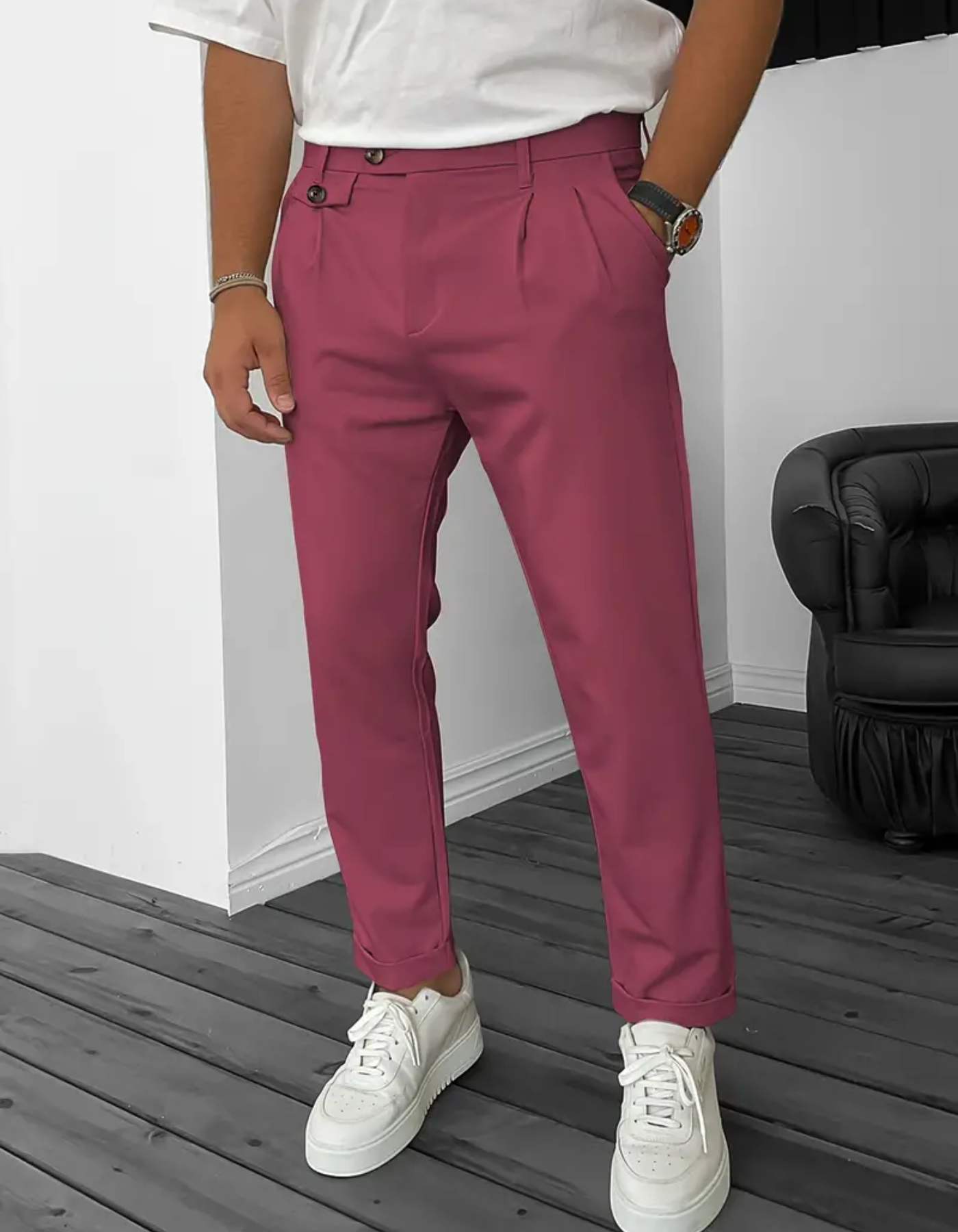 Alexis | Herren Bequeme Hose | Schwarz