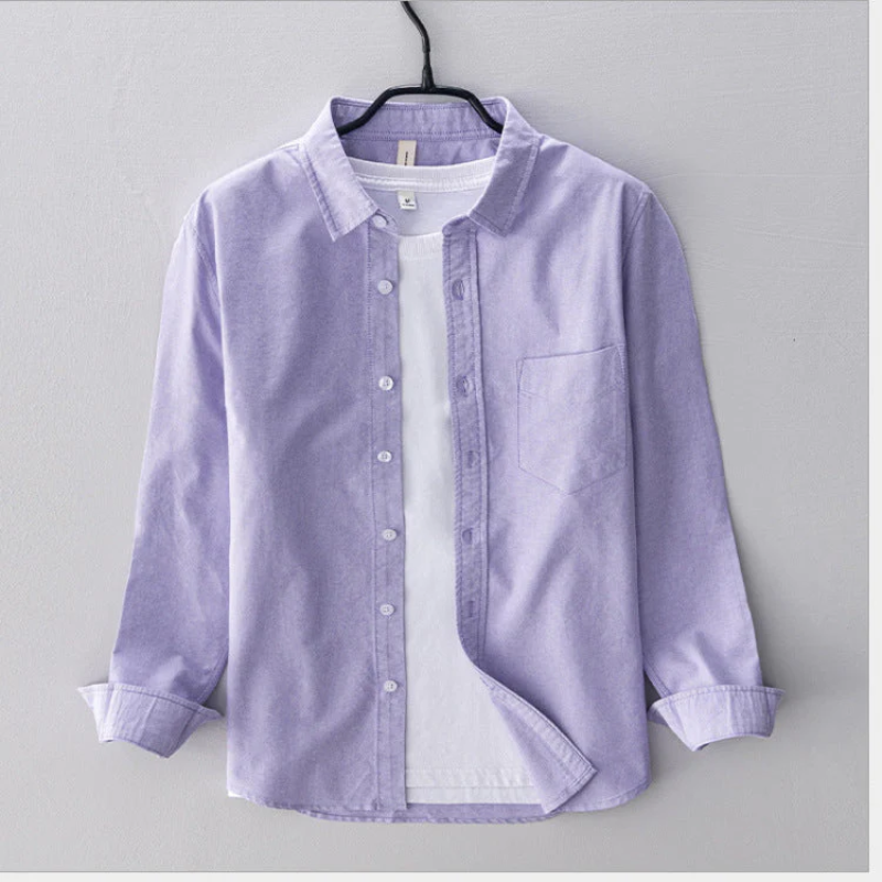 Zach | Herren Button Down Hemd | Weiß