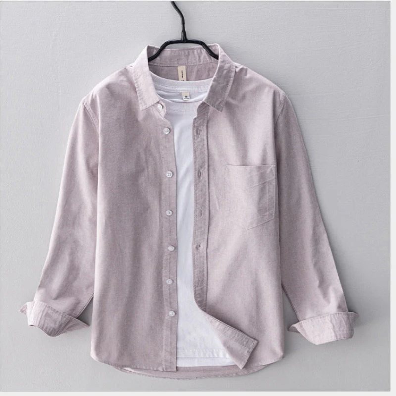 Zach | Herren Button Down Hemd | Weiß