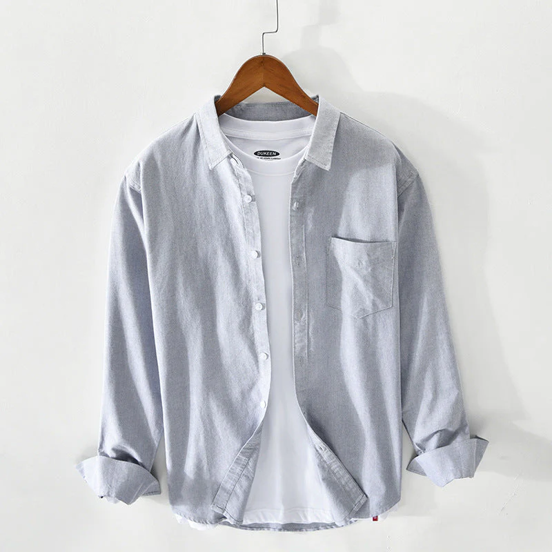 Zach | Herren Button Down Hemd | Weiß