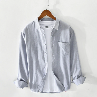 Zach | Herren Button Down Hemd | Weiß
