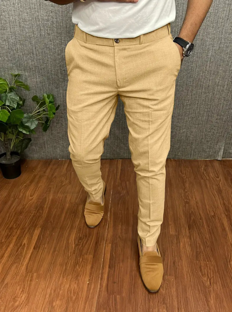 Alpha | Herren Chino Hose | Weiß Stoffhose