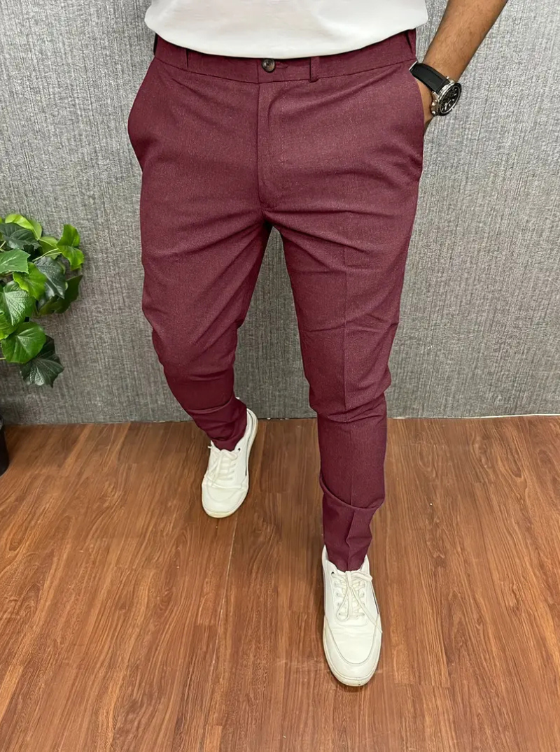 Alpha | Herren Chino Hose | Weiß Stoffhose