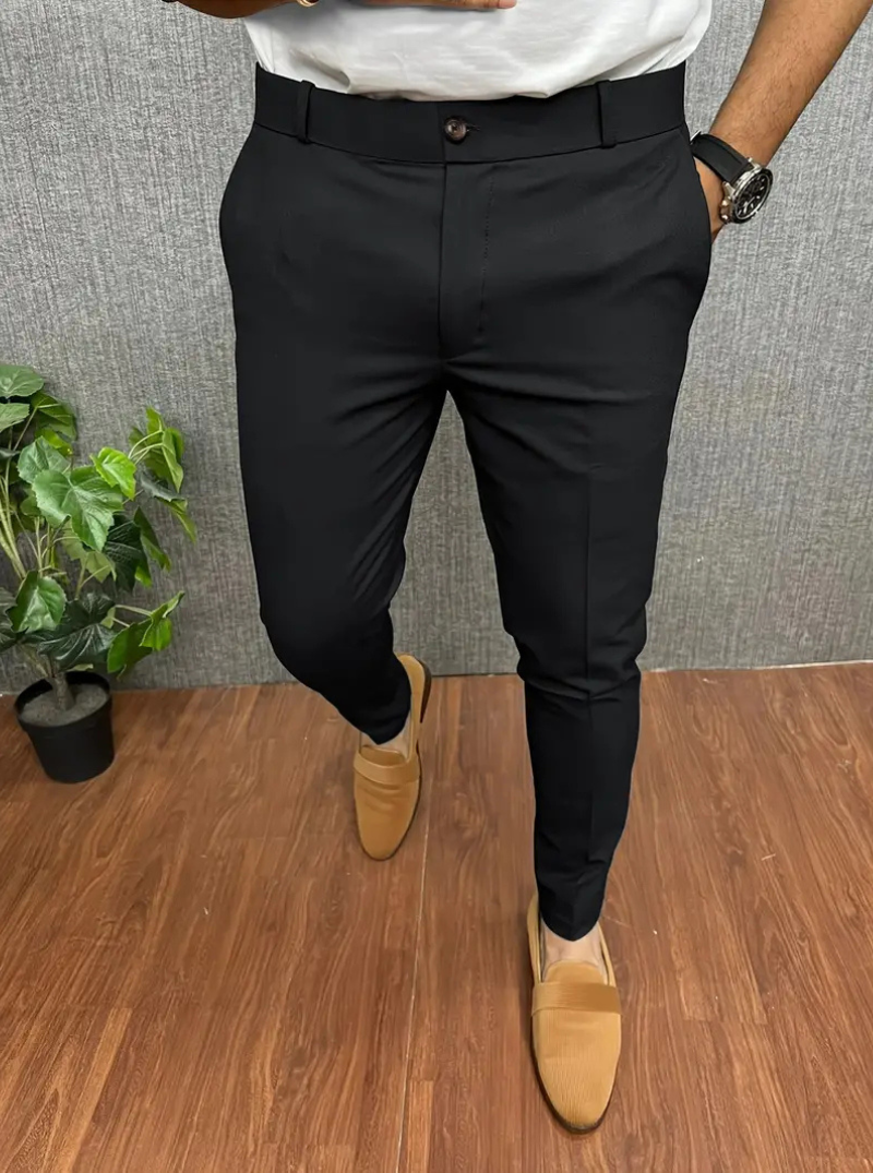 Alpha | Herren Chino Hose | Weiß Stoffhose