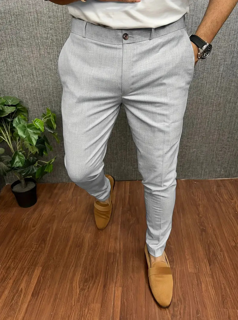 Alpha | Herren Chino Hose | Weiß Stoffhose