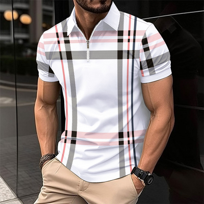 Alden | Herren Kurzarm Poloshirt | Gestreiftes