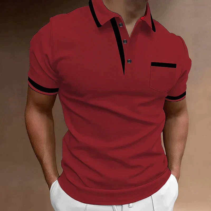 Wyatt | Herren Kurzarm Poloshirt | Rot