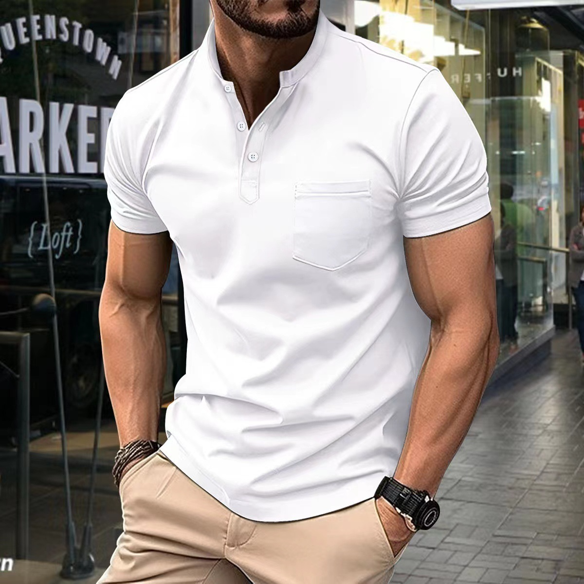 Dilan | Herren Kurzarm Poloshirt | Schwarz