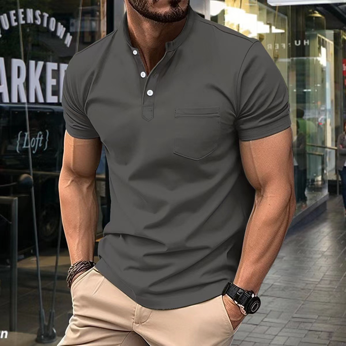 Dilan | Herren Kurzarm Poloshirt | Schwarz