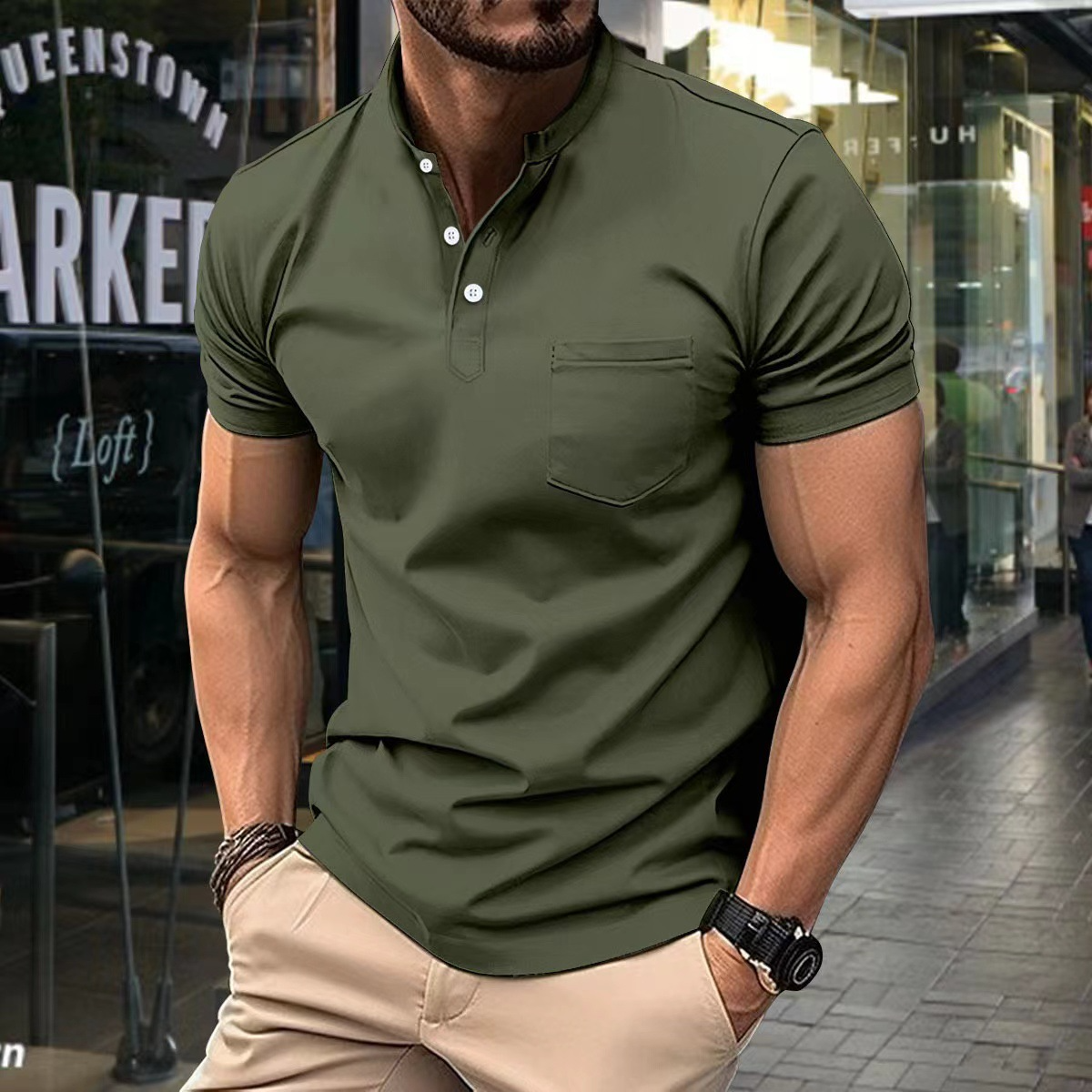 Dilan | Herren Kurzarm Poloshirt | Schwarz