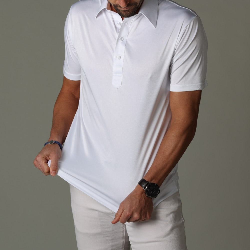 Jude | Herren Kurzarm Poloshirt | Weiß