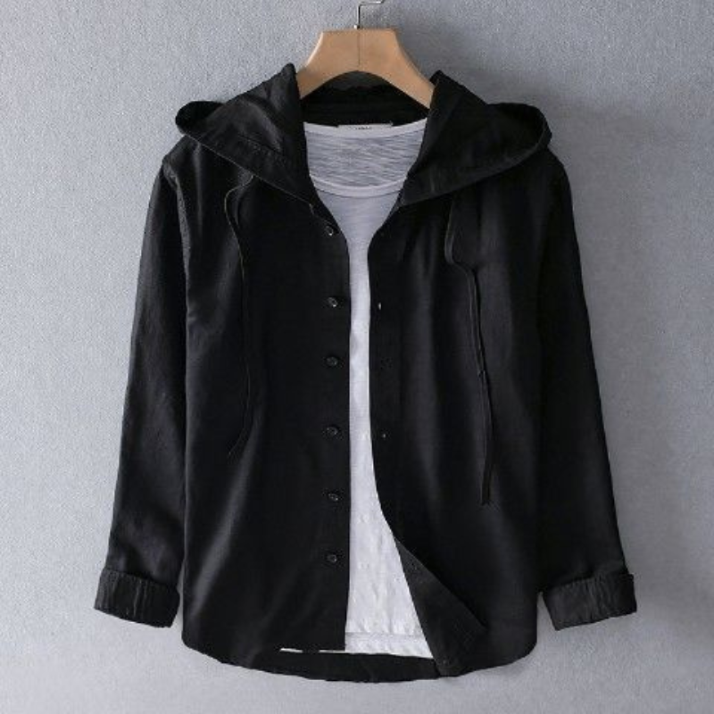 Jaxon | Herren Langarm Hemd | Kapuzenshirt