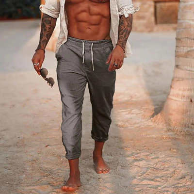 Larry | Herren Leichte Sommerhose | Grau